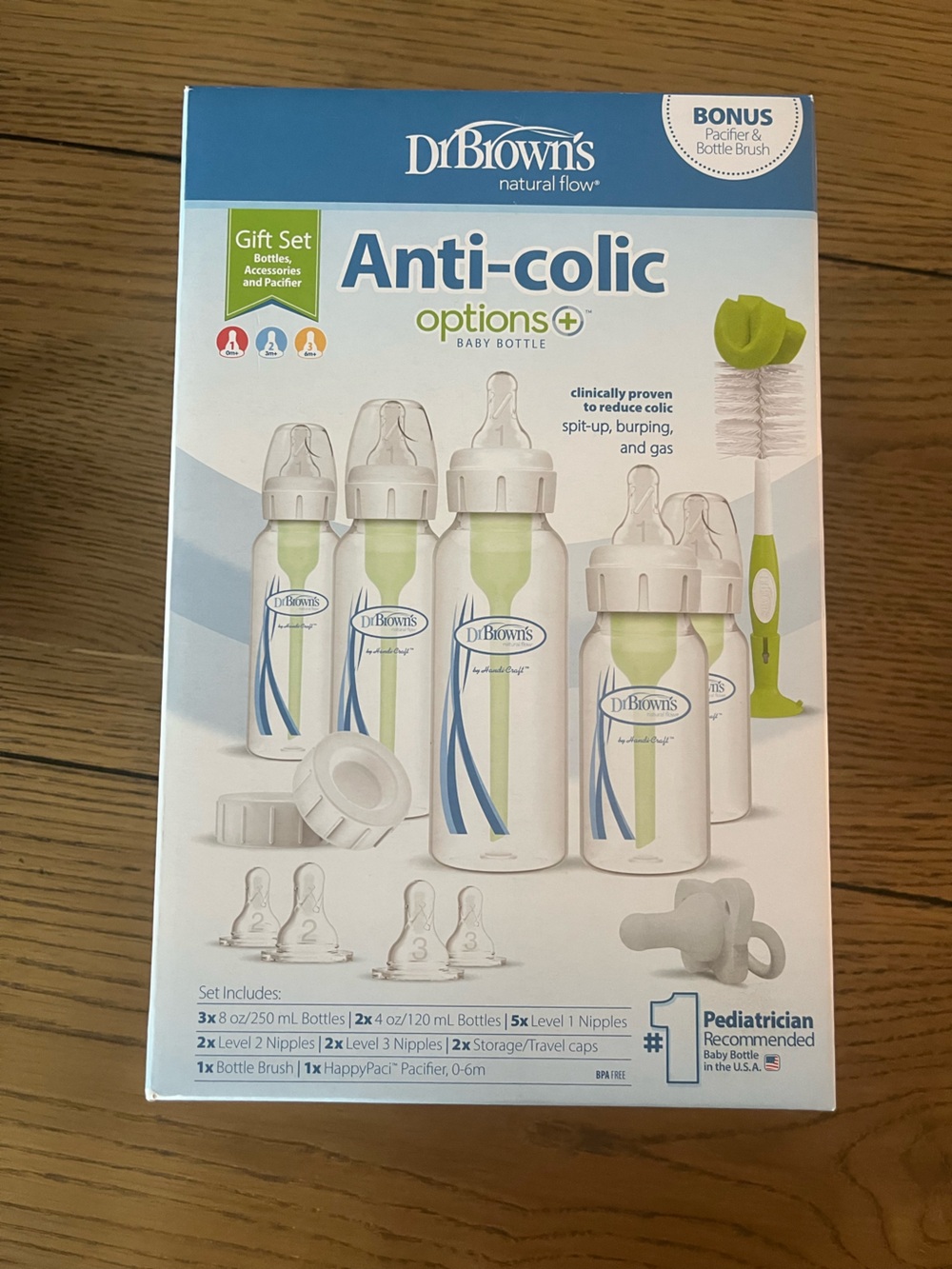 NEW Dr. Browns Anti-Colic Baby Bottle Starter Gift Set - bottles, nipples, paci